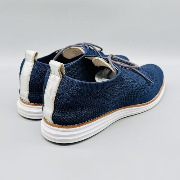 Cole Haan Shoes Womens 9.5 Blue Stitchlite Knit Wingtip Oxford Grand OS Sneakers - Picture 9 of 13